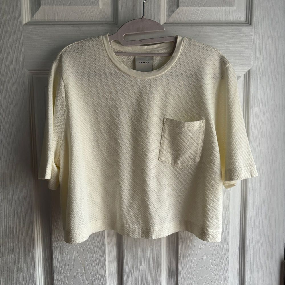 Varley Bexly TShirt in Egret (Ivory) - size XS